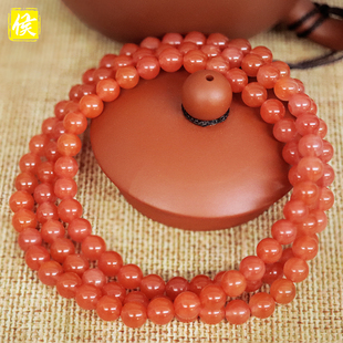自然南红108颗念珠手串南红玛瑙原石手链收藏饰品女款时尚配饰
