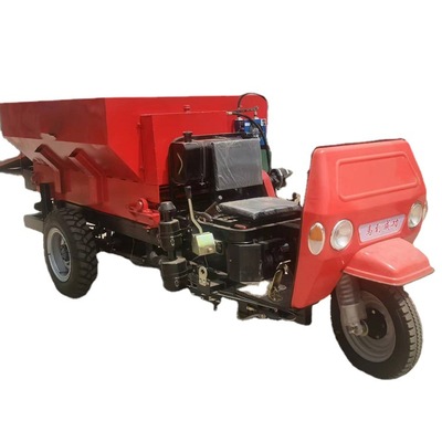 大棚果园撒粪车牛羊粪便撒粪车机 嘉信三轮车有机肥撒粪车机