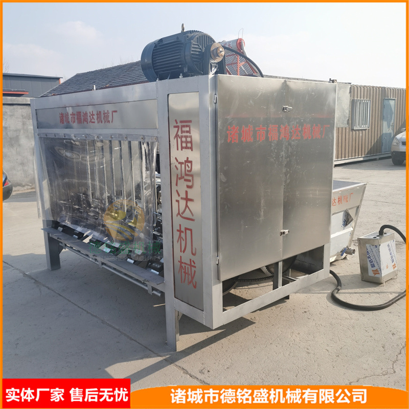 配电箱可挂墙的猪脱毛机 黑猪浸烫池 连续式滚动猪打毛机