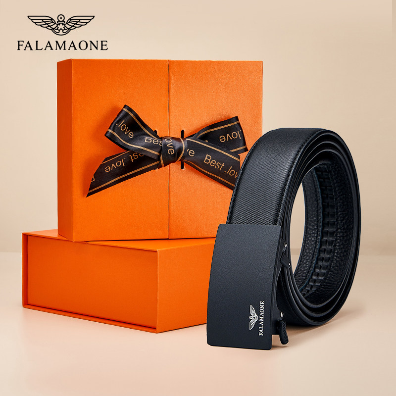 正品法莱阿玛尼皮带男款真皮腰带男2026新款裤带男士内扣高档品牌