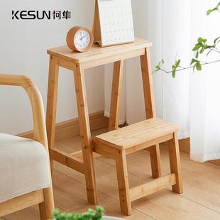 梯子家用折叠梯椅梯凳楠竹登高凳子两用梯椅室内多功能踏板楼梯子