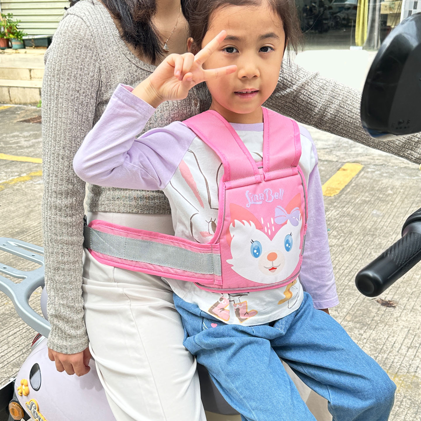 电动车儿童安全绑带电瓶背带