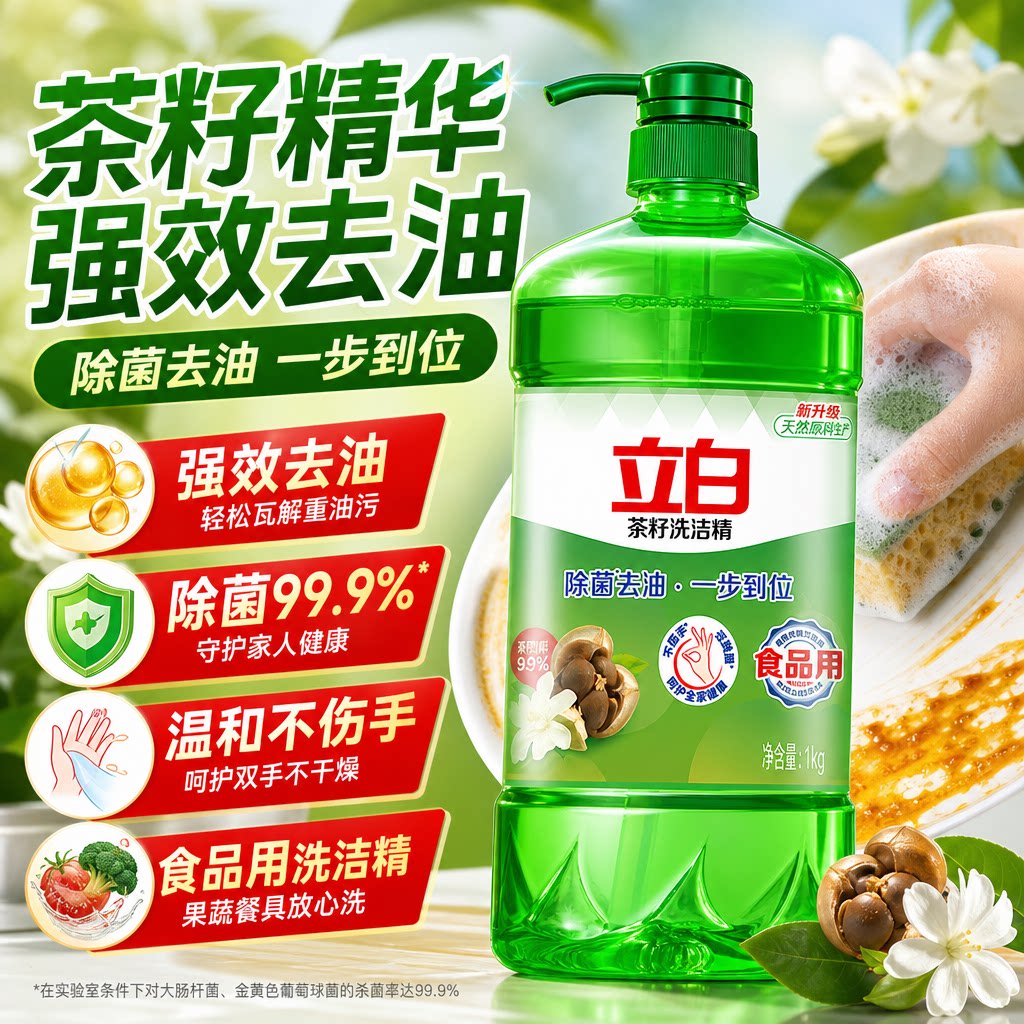 立白茶籽除菌去油洗洁精