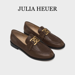 董璇同款 Julia Heuer朱莉亚赫尔女士复古平底乐福鞋圆头女单鞋