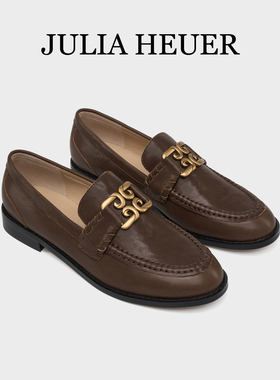 董璇同款 Julia Heuer朱莉亚赫尔女士复古平底乐福鞋圆头女单鞋