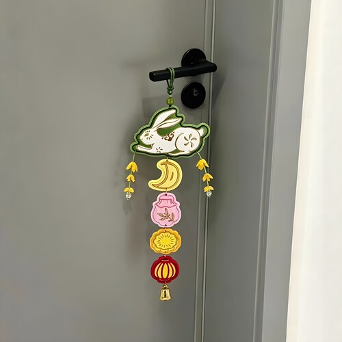 中秋桂花玉兔门把手装饰挂件中式祈福香囊包包挂饰送闺蜜朋友礼物