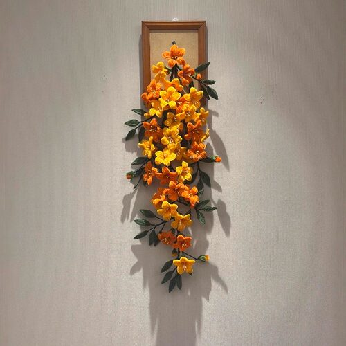 凌霄花扭扭棒仿真花摆件