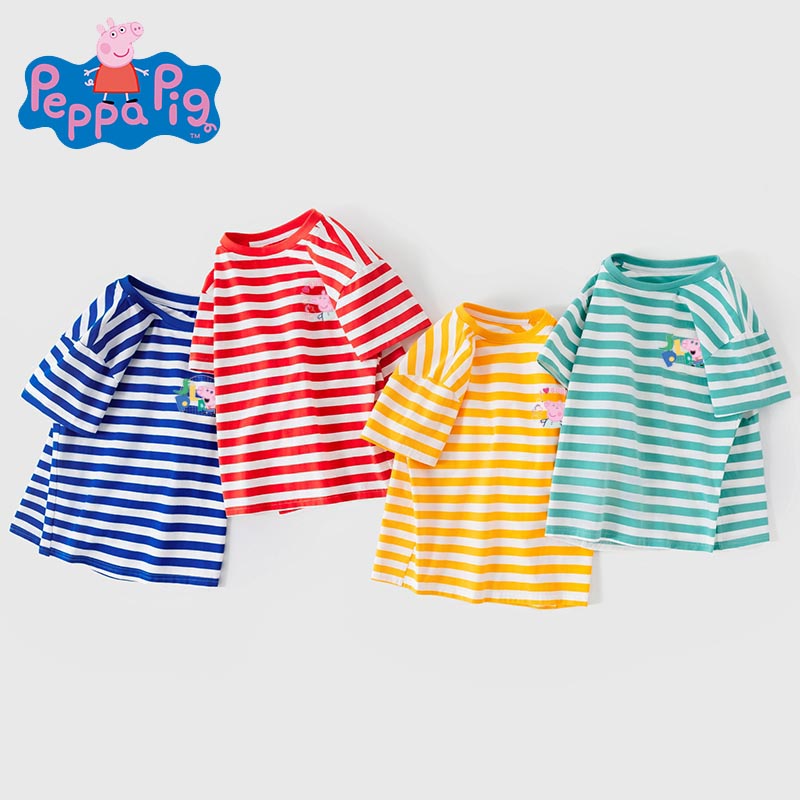 小猪佩奇圆领休闲短袖95%棉T恤夏