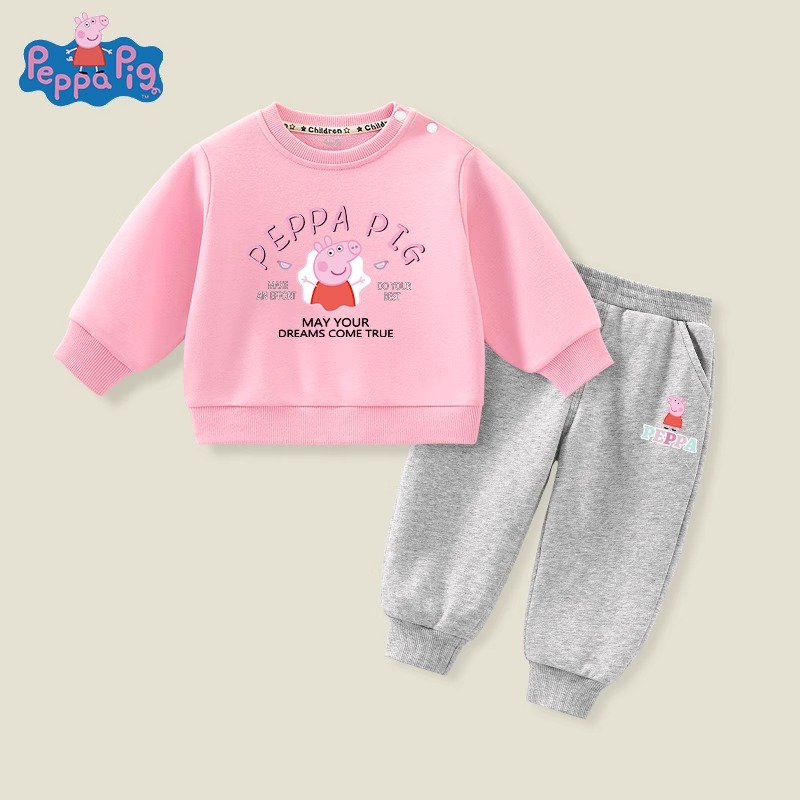 女童卫衣套装2025新款宝宝运动服秋装小童韩版休闲儿童春秋两件套