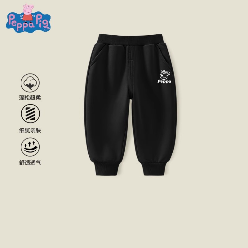 秋季长裤80%棉裤子小猪佩奇卫裤