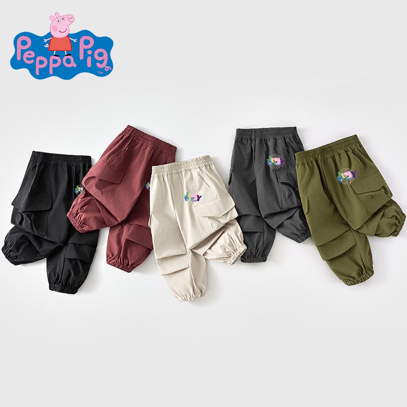 小猪佩奇长裤工装裤裤子春秋儿童