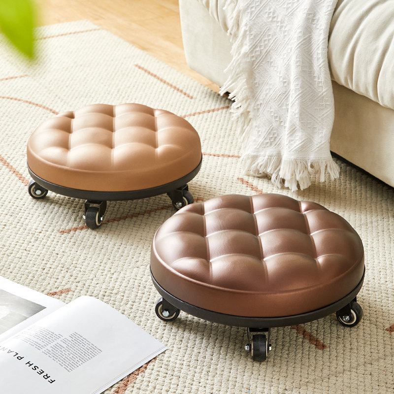 家用美缝凳子滑轮矮凳带轮小凳子带娃儿童学步凳可移动换鞋凳圆凳,住宅家具,万向轮凳,淘宝优惠券,粉丝福利购,淘宝优惠卷