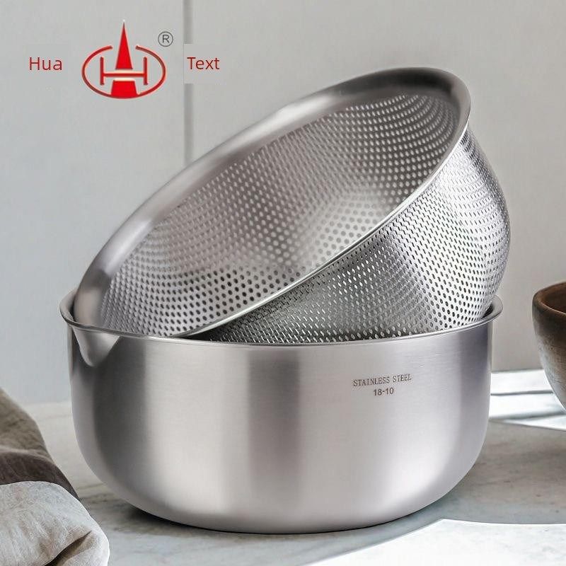 316不锈钢家用厨房漏盆水果盆过滤水米圆特厚盆多功能盆,家装主材,沥水篮,淘宝优惠券,粉丝福利购,淘宝优惠卷