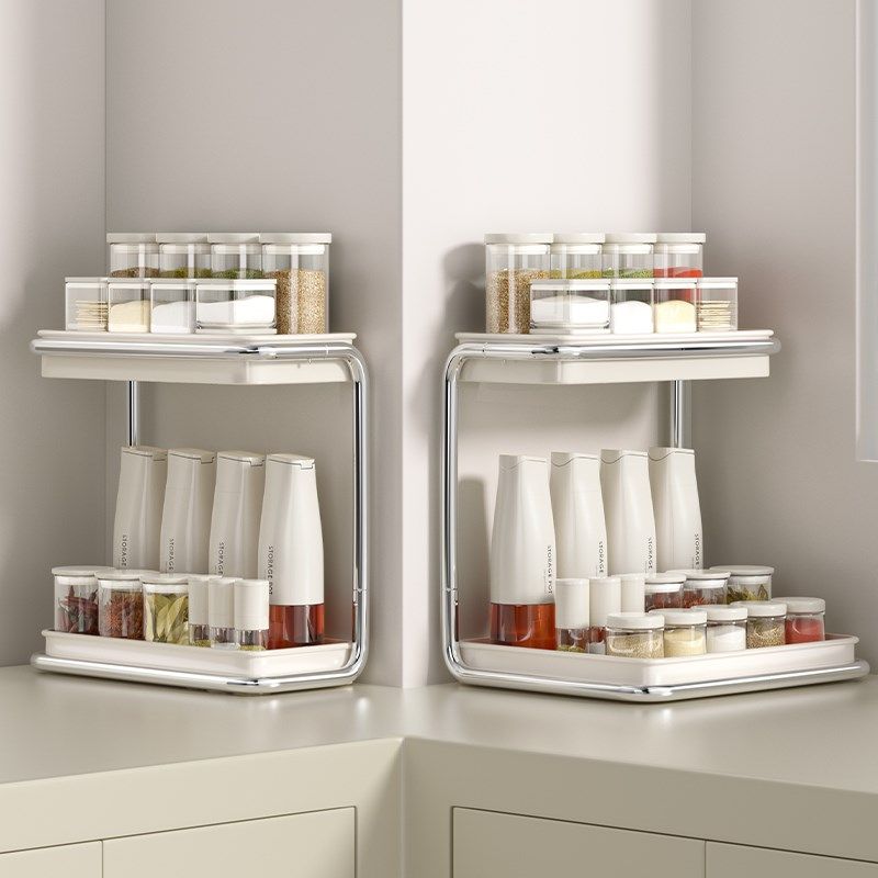 厨房调料品置物架双层油壶盐酱醋罐收纳架家用台面灶台调味品架子,厨房/烹饪用具,调料置物架,淘宝优惠券,粉丝福利购,淘宝优惠卷