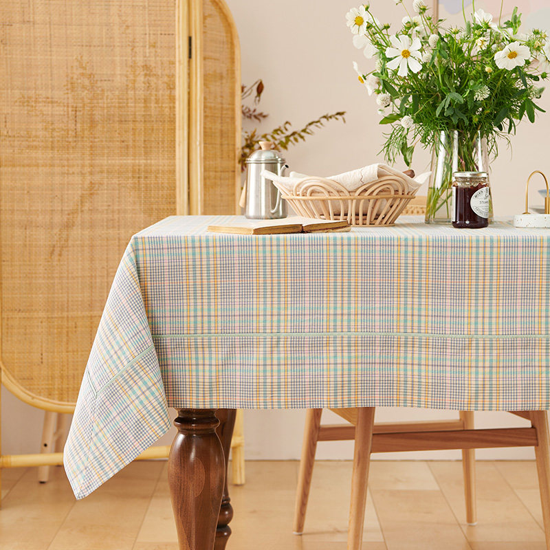 阳春小镇格子桌布欧式格纹餐桌布艺北欧茶几盖巾复古怀旧棉台布,居家布艺,桌布,淘宝优惠券,粉丝福利购,淘宝优惠卷