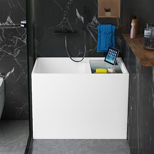 浴缸 意洁浴缸深泡小户型迷你家用坐式 亚克力可移动独立小型日式