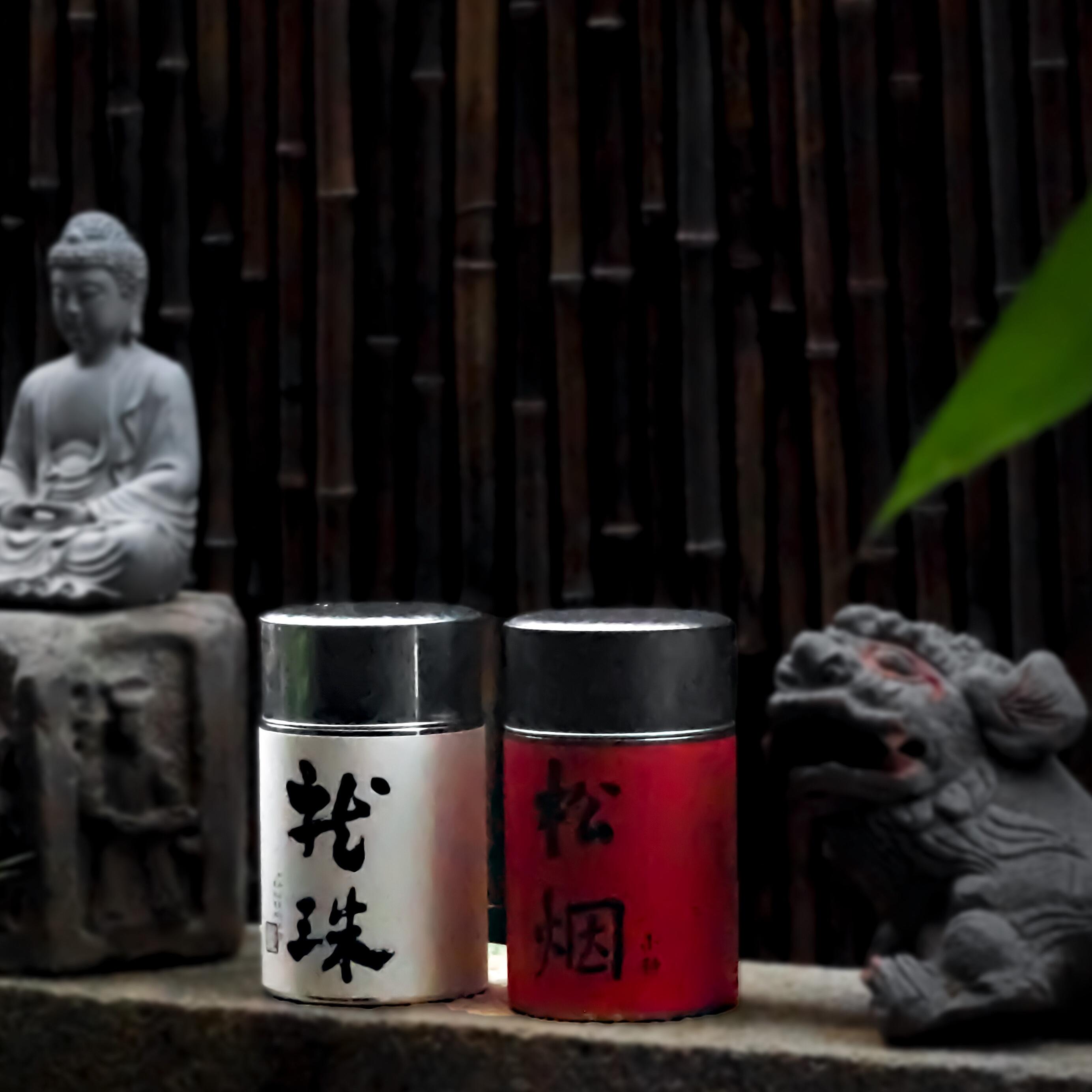 复古灰色茶叶罐马口铁罐茶叶盒岩茶红茶密封罐单丛红茶白茶铁罐子
