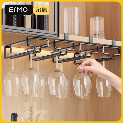 枪灰免打孔红酒杯架63