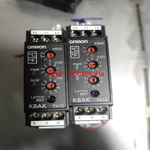 欧姆龙继电器温度报警器K8AK-TH12S，拆机2个，成色如