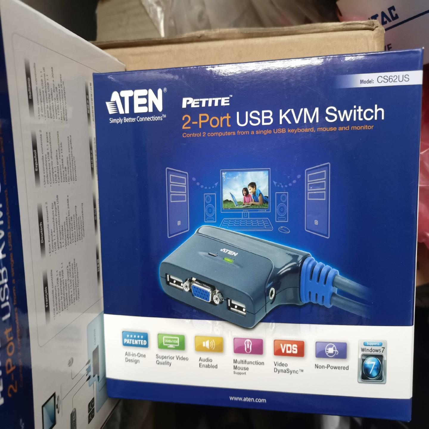 ATEN宏正CS62US切换器2口KVM切换电脑主机，保全新