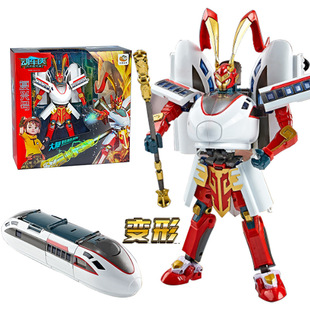 正版 授权动车侠变形玩具复兴和谐号列车机器人超人未来高铁城火车
