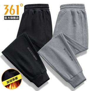 商场同款 加绒保暖针织长裤 361运动裤 男款 男2052BN 男2024冬季