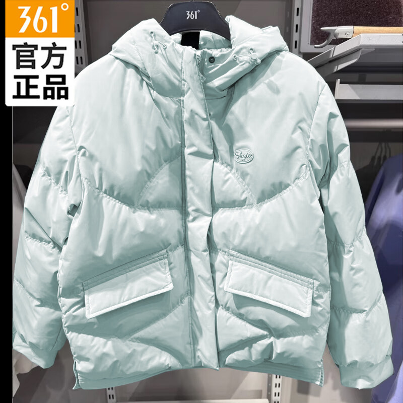 361度短款羽绒服女2025冬新款厚款保暖泡芙通勤时尚简约面包服女