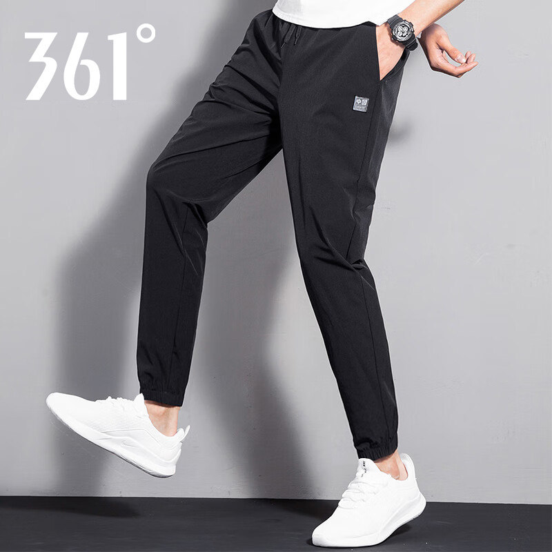 361运动裤男士裤子2024夏季薄款透气休闲长裤束脚针织跑步卫裤男