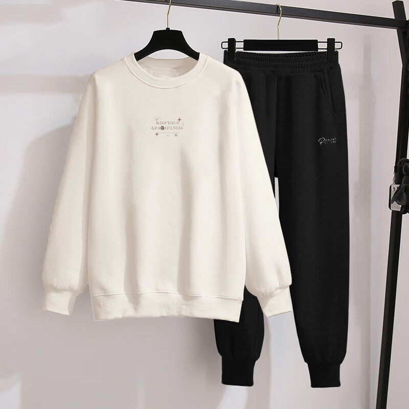 361女装卫衣卫裤两件套2026运动套装女春秋季新款休闲针织跑步服