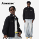 宽松休闲翻领夹克外套男女同款 棒球服夹克衫 川崎美式 kawasaki