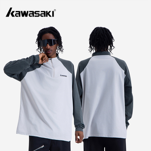 T恤男女同款 Kawasaki川崎 户外运动防紫外线光子抗菌宽松速干长袖