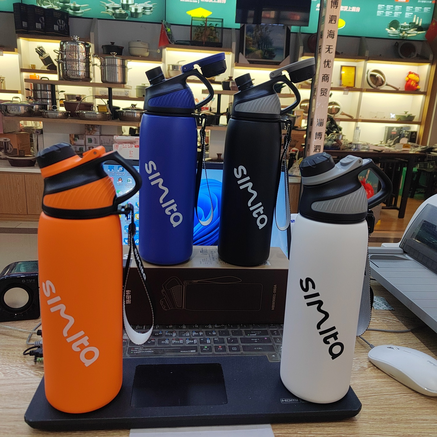 保温杯316不锈钢大容量水杯学生便携防摔户外健身骑行运动水杯