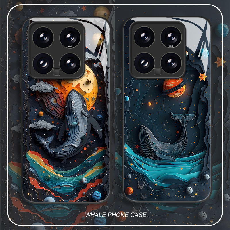 星空鲸鱼手机壳适用小米系列
