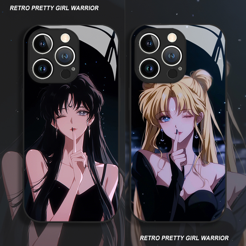 美少女战士适用苹果16手机壳iphone15promax复古14plus水冰月13mini玻璃12新款11动漫x二次元8女款xr/xs/7/se