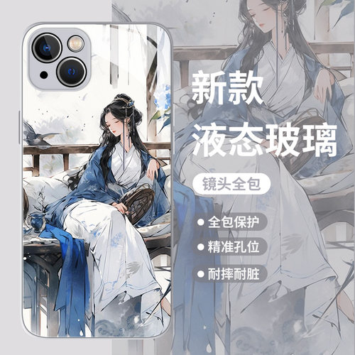 古风少女手机壳适用华为系列