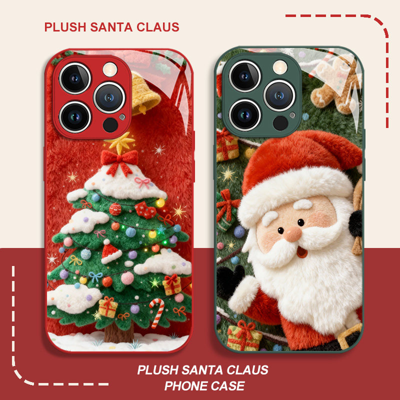 毛绒圣诞节手机壳适用苹果系列