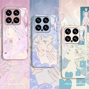 低级失误适用小米15手机壳14pro红米k80艺术k70上位天使note13玻璃k60新款12高级感11ultra联名k50女款10/k40