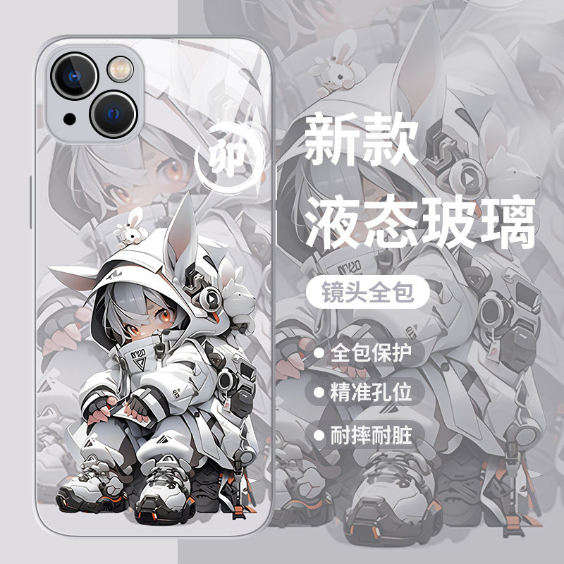 潮牌十二生肖适用苹果15手机壳iphone14pro个性13创意12mini辰龙11玻璃xs新款max高级感8plus男生x防摔xr套7
