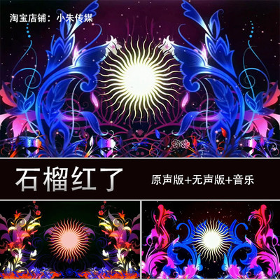 石榴红了 藏族舞蹈 民族舞演出LED节目大屏舞美背景视频素材