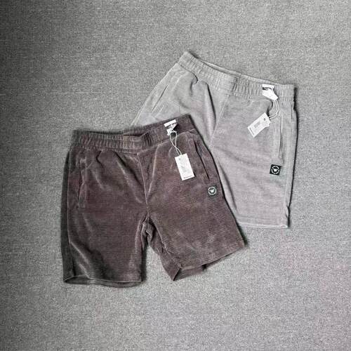 棉灯芯绒面料男休闲沙滩短裤