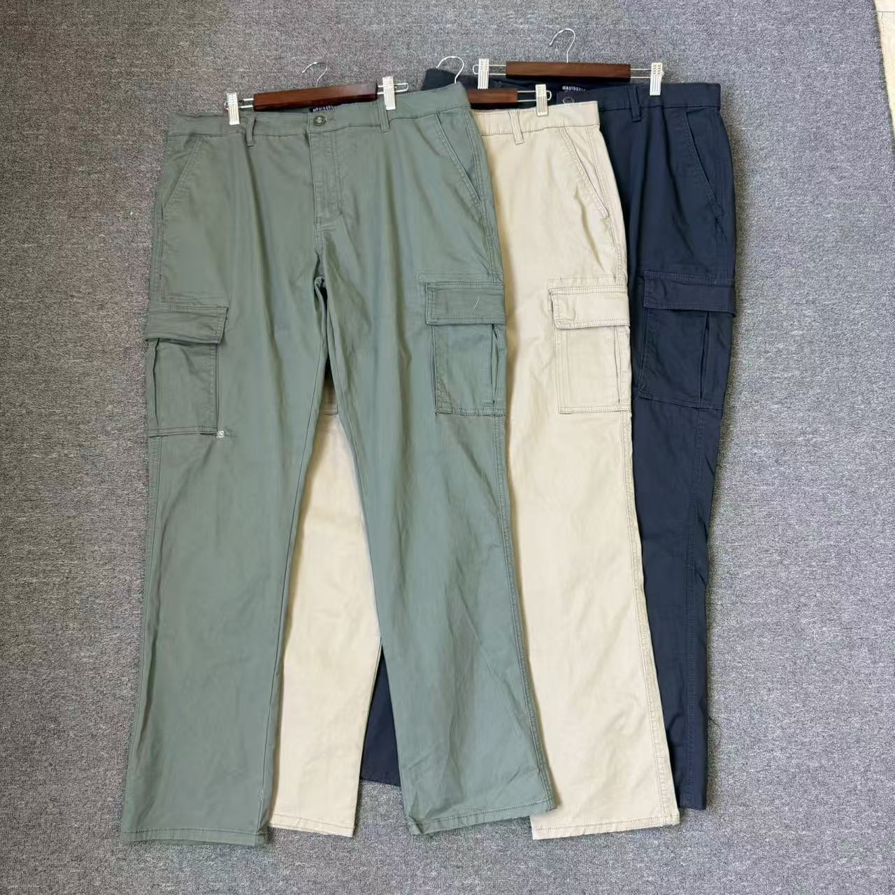 瑕疵处理 不退不换 98棉梭织面料男多袋工装休闲长裤 3色百搭帅气