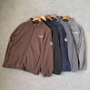 瑕疵处理不退不换加厚款羊羔绒内里立领拉链外套棉衣摇粒绒刺绣