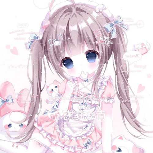 3张 恋爱循环直购 可爱女生动漫插画头像扭蛋原创圈 高清厚底纹