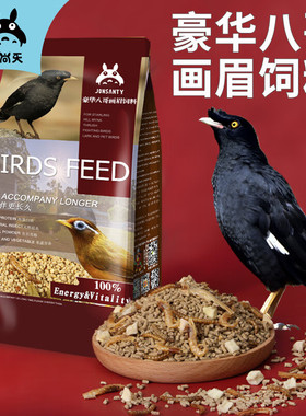 宠尚天八哥鸟食CST890画眉鸟饲料八哥饲料百灵鸟粮面包虫干908g