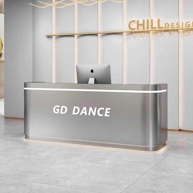 舞蹈室不锈钢吧台健身房台球馆理发服装店收银台美容院前台接待台