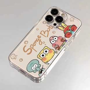 适用苹果17新款15promax手机壳新款个性13软壳创意可爱卡通防摔16超薄透明煤球百搭iPhone 14 Pro Max保护壳