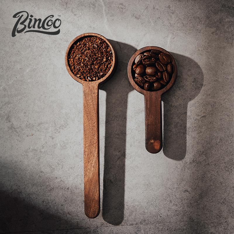 Bincoo黑胡桃木咖啡量豆勺实木量勺咖啡粉定量勺子 计量匙8g 10g