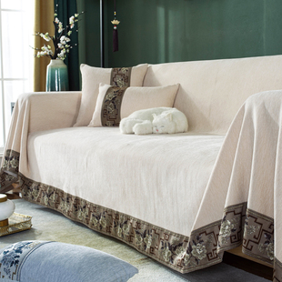 精选新中式沙发巾沙发垫四季通用套罩盖布布盖巾全盖防滑全包沙发