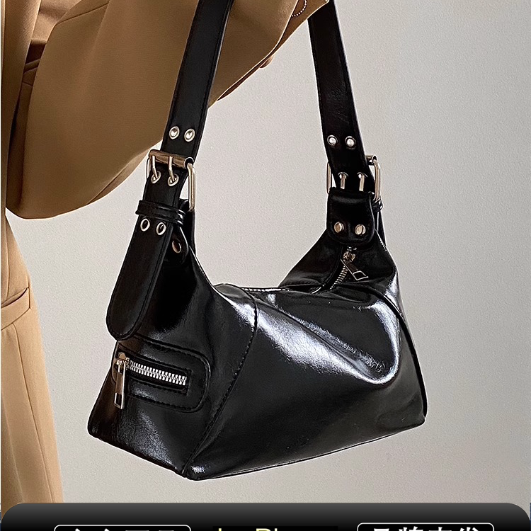 LXBloom爆款油蠟皮單肩手提小包