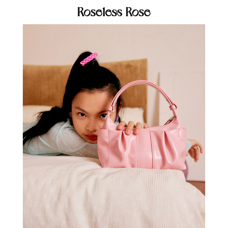 RoselessRose云朵包鼓鼓包枕头包真皮腋下柔软褶皱法式单肩手提女